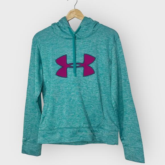 Under Armour Womens Pullover Hoodie Small Turquoise XStorm Fleece Sweatshirt - Picture 1 of 6